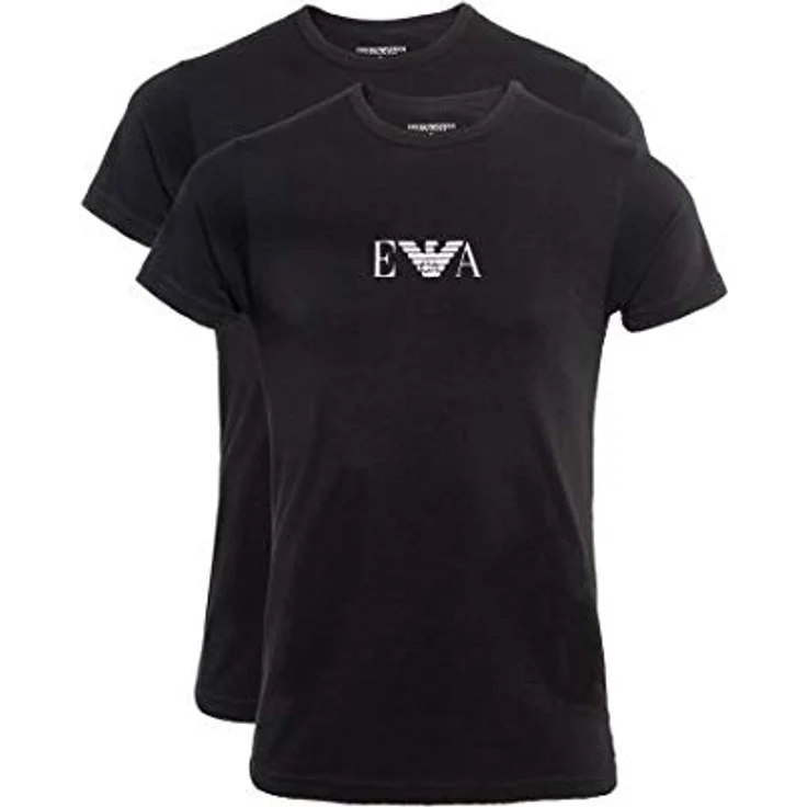 Emporio Armani Herren T-Shirt 9341, Klassisch Bequem sitzend aus 95% Baumwolle, Schwarz, Größe S – Bild 5