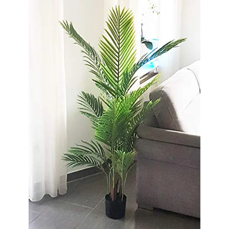 Künstliche Palme 140 cm KP610 Kunstpflanze Kunstpalme Dekopflanze eingetopft Real-Touch – Bild 3