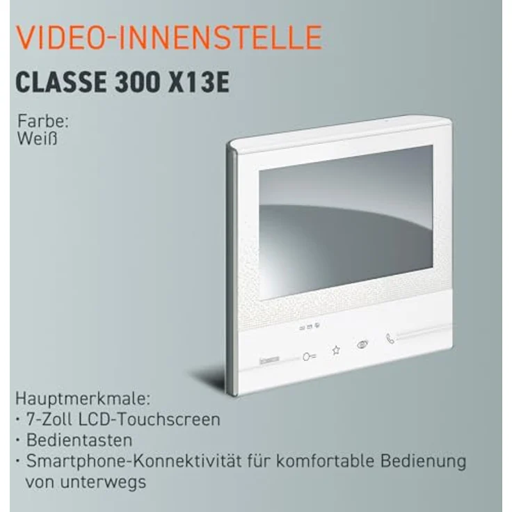 Legrand, Classe 300 X13E Video-Innenstelle mit 7-Touchscreen, 4 sensitiven Tasten und Smartphone Anbindung zur Erweiterung des Sets 363911, 344642 – Bild 3