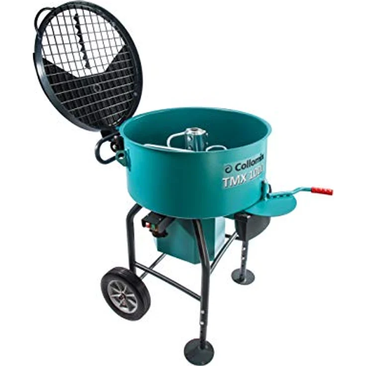 Collomix Zwangsmischer TMX1000, 2,0 kW, 131 kg, kompakt und mobil für Beton, Zement, Putz und Mörtel – Bild 2