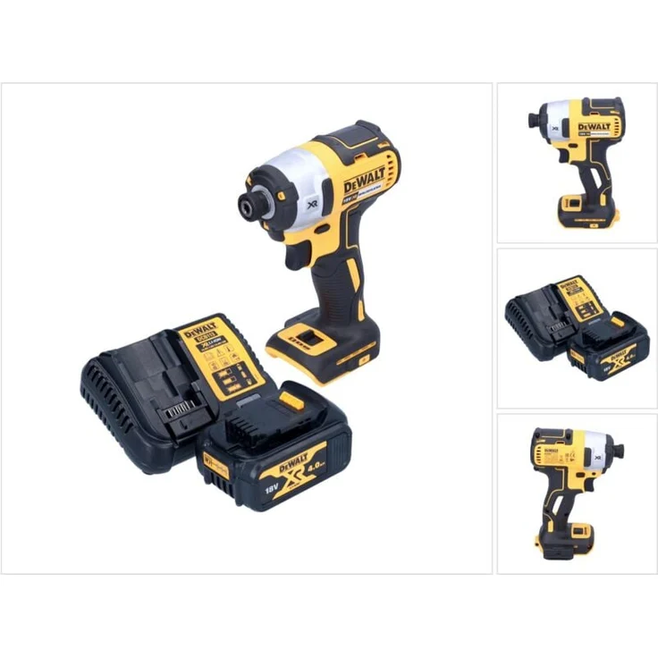 DeWalt DCF 887 M1, Akku Schlagschrauber 18 V, 205 Nm, 1/4" Brushless, inkl. 1x 4,0 Ah Akku & Ladegerät