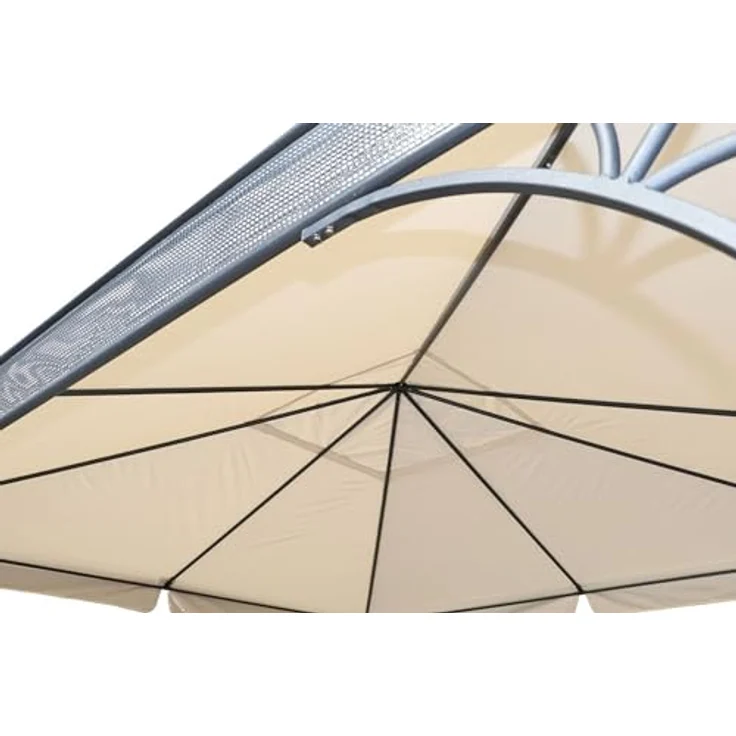 OUTFLEXX Pavillon-Ersatzdach für Siena Garden Pavillon "Korfu", 350x350 cm, wasserabweisend, Naturfarbe, robustes Polyester 250g/m² – Bild 6