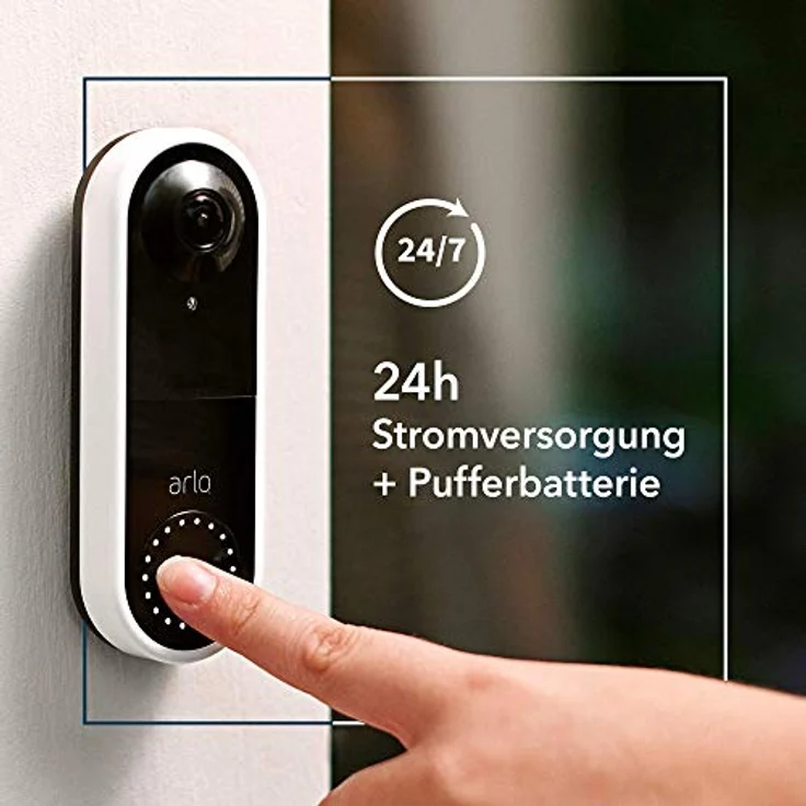 Die neue Arlo Video Doorbell | 1080p HD-Video, 25% größeres Sichtfeld, Paketerkennung, Bewegungsmelder, 2-Wege-Audio, Smart-Sirene, Nachtsicht, Türklingel-Verkabelung erforderlich, AVD1001 – Bild 4