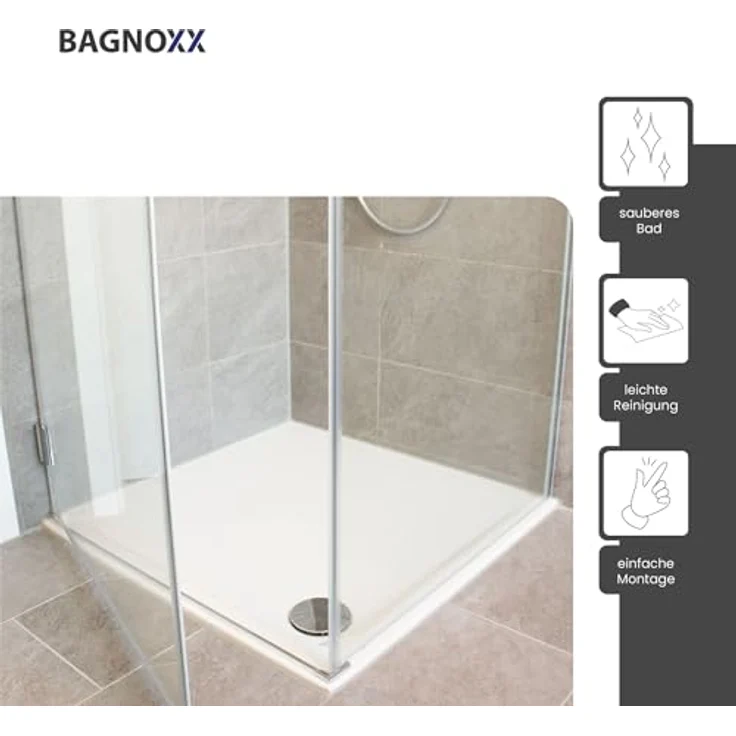 Bagnoxx Magnetdichtung Duschtüren 180° Grad, 2x 2m für 6mm Glas, transparent, schimmelbeständig, einfache Montage – Bild 3
