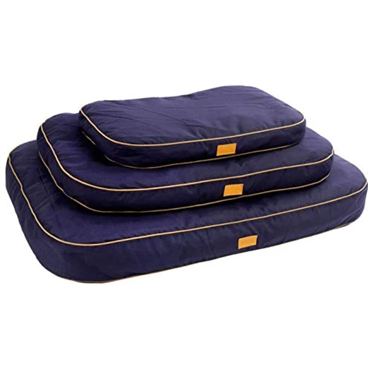 Kerbl 81314 Liegekissen Jerome, 100 x 70 x 11 cm, Navy-Cognac – Bild 3