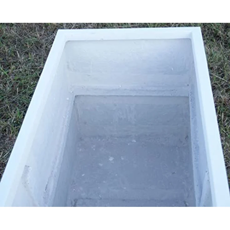 Elegant Einrichten Pflanzkübel Fiberglas Rechteckig 120x50x55cm, Perlmutt-Weiß, UV-beständig und wasserdicht – Bild 7