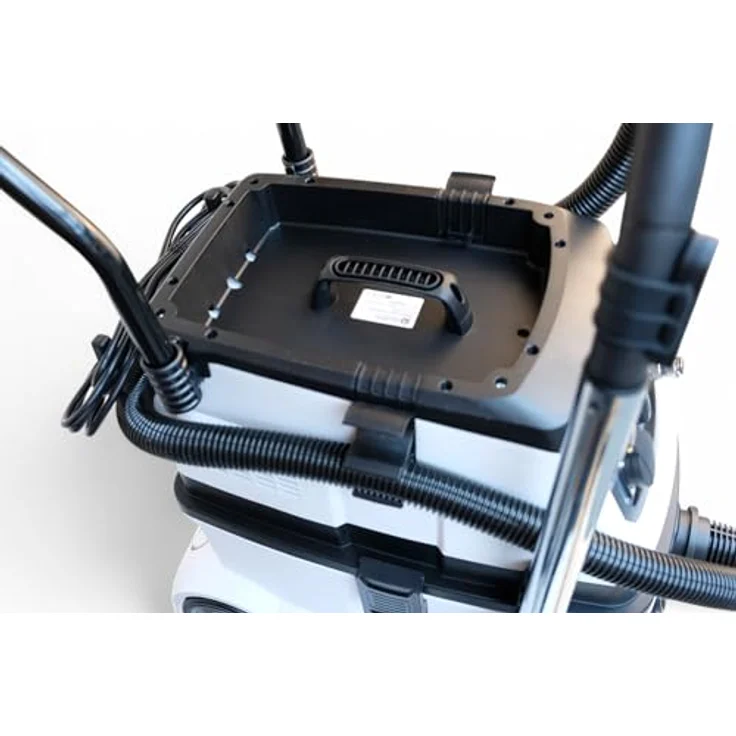 DeTec Industriesauger mit Klopffunktion und Fernbedienung | Bausauger 1600W | Nasssauger 40L Tank 230V inkl. Druckluftanschluss und Steckdose | Industriestaubsauger Autostart Funktion | Nass-Trockensauger – Bild 5