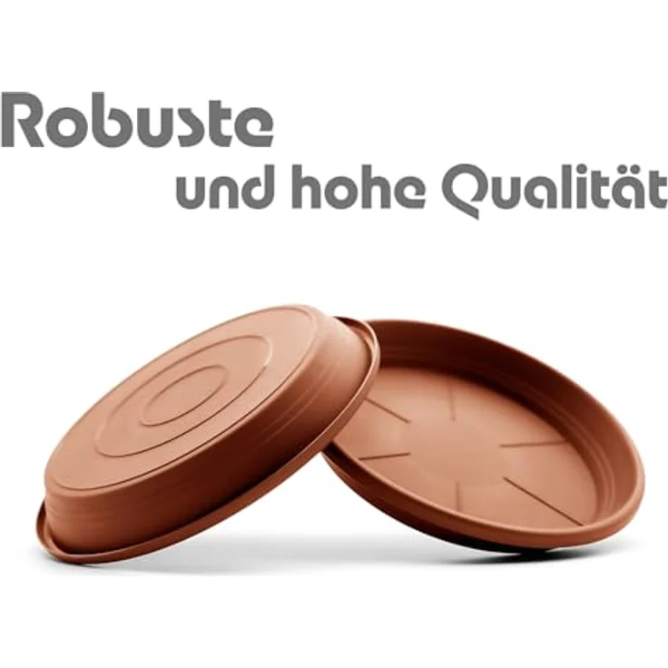 BigDean 20 Stück Blumentopf Untersetzer Ø 29,5 cm in Terracotta - Robuster Kunststoff & Made in Europe – Bild 2