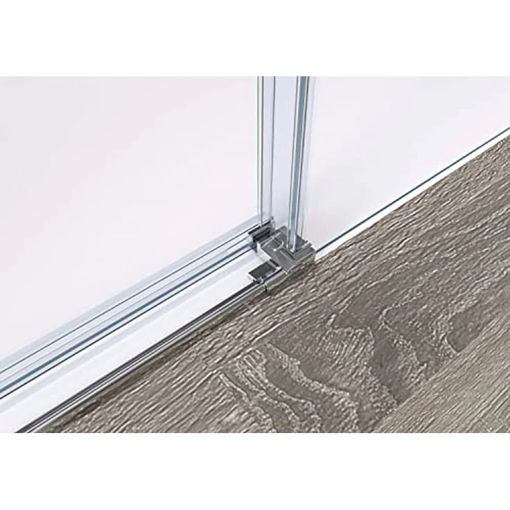 NEXTREND Eckdusche DX806A FLEX, Schiebetür aus Nano ESG-Sicherheitsglas, flexible Montage, Breite 120 cm, Seitenwand 80 cm, Chromprofil – Bild 8