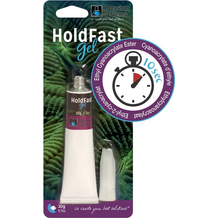 Aquarium Systems Holdfast Gel Unterwasserkleber, 20 g für schnelle Fixierung von Korallen und Pflanzen in Aquarien