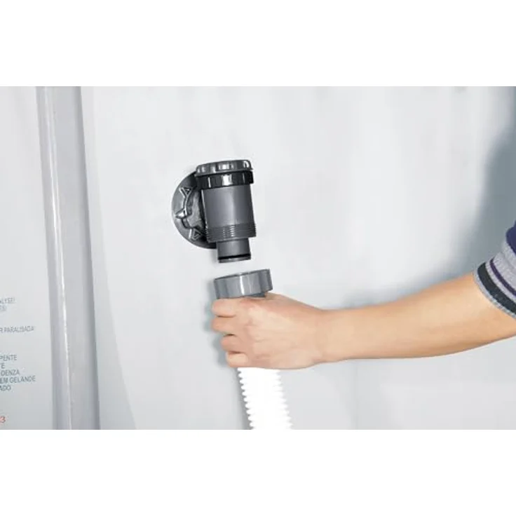 BESTWAY Poolschlauch 58368 - Flowclear Universal, 38 mm Durchmesser, 300 cm lang, beidseitig mit grauen Schraubanschlüssen – Bild 2