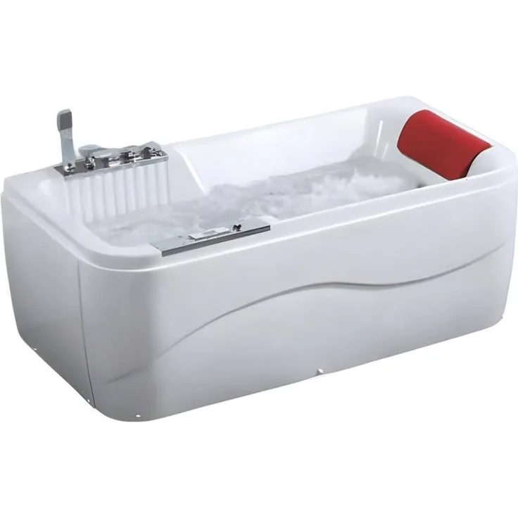 Xlmoebel Blubberbad Whirlpool-Badewanne mit Hydromassage, 170 x 85 x 65 cm, freistehend in Weiß, Made in Europa