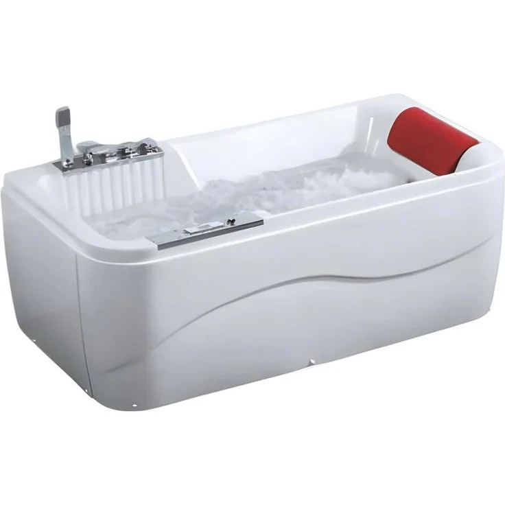 Xlmoebel Blubberbad Whirlpool-Badewanne mit Hydromassage, 170 x 85 x 65 cm, freistehend in Weiß, Made in Europa