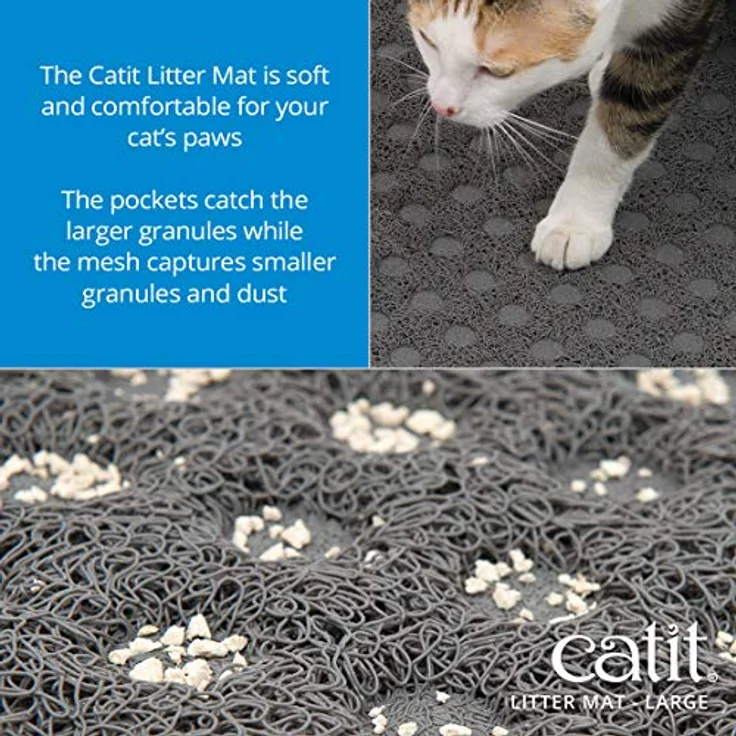 Catit Einstreuauffangmatte, für Katzentoiletten, 60 x 90cm, grau – Bild 2