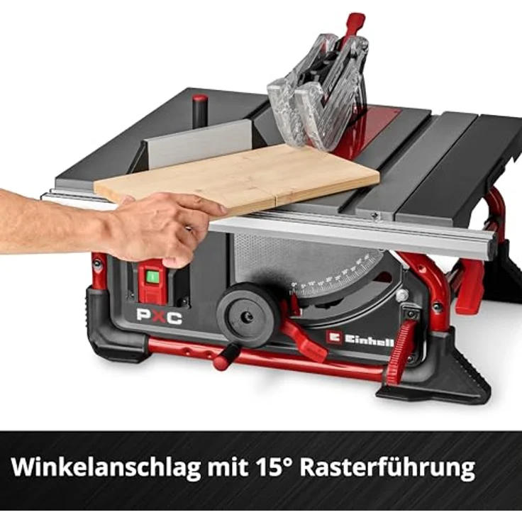 Einhell Akku-Tischkreissäge TE-TS 36/10 T Li-Solo, leistungsstark mit stufenloser Höhenverstellung und Neigung bis 45°, Aluminiumtisch, ohne Akku und Ladegerät – Bild 8