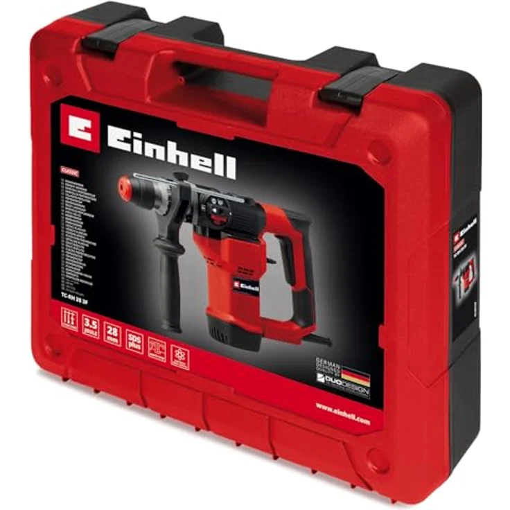 Einhell Bohrhammer TC-RH 28 3F, 950 Watt, 3,5 Joule, SDS-plus Werkzeugaufnahme, im Transportkoffer – Bild 2