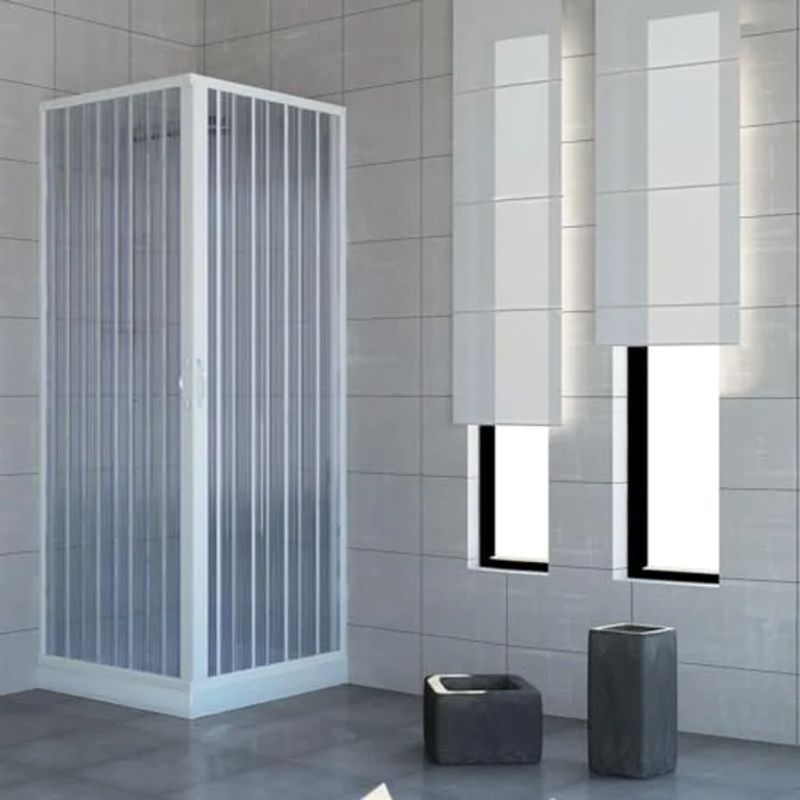 PVC Duschkabine 70x80 mit zentraler Öffnung Mod. Acquario – Bild 4