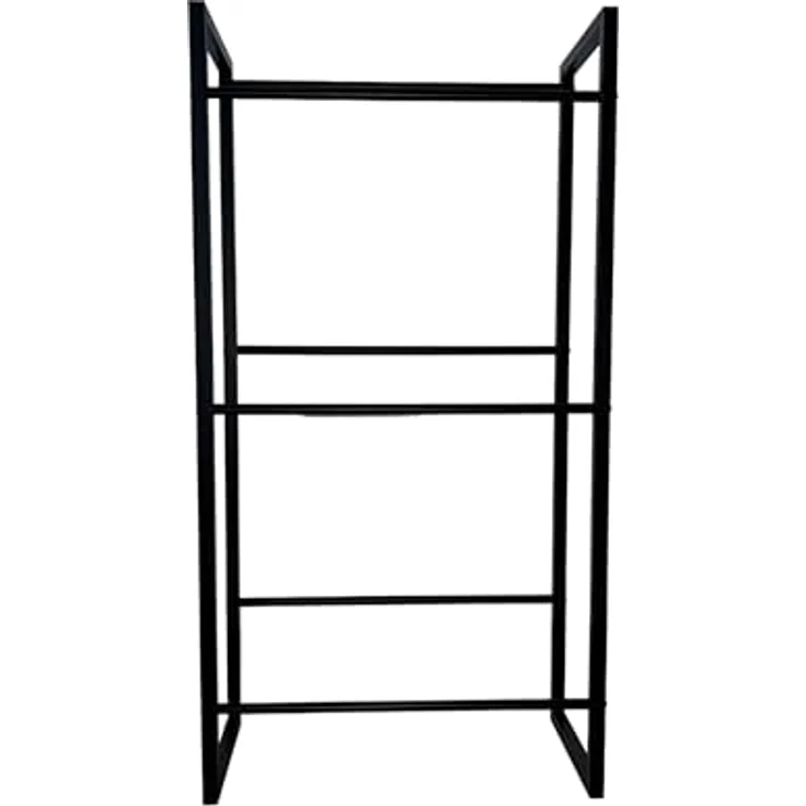 Schulte Flaschenkastenständer 60 x 115 x 32 cm, stabiler Lagerregalständer für bis zu 6 Flaschenkästen, schwarzes modernes Design mit Haken für PET-Flaschen – Bild 3