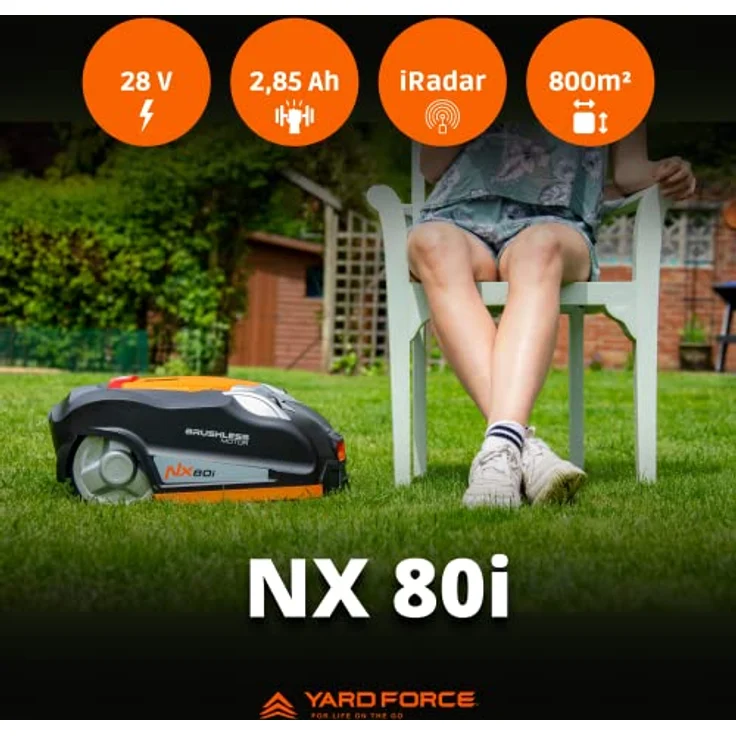YARD FORCE Mähroboter NX80i bis zu 800 qm - Selbstfahrender Rasenmäher Roboter mit WLAN-Verbindung – Bild 5