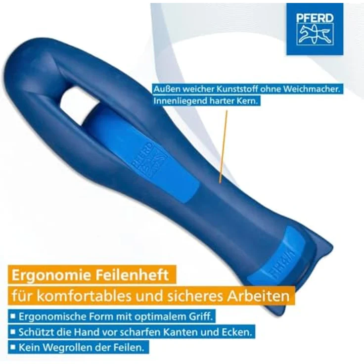 Pferd 11801531 Werkstattfeilen H 1 531 Wru in Rolltasche 200mm, Kreuzhieb H1, Länge – Bild 3