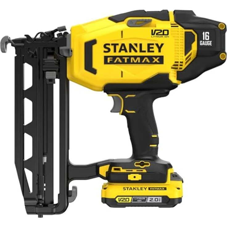Stanley Fatmax V20 SFMCN616D2K-QW 16g Akku-Finishing-Nagler, 2 x 18 V 2,0 Ah Li-Ion Batterien, Ladegerät und Transportkoffer – Bild 1