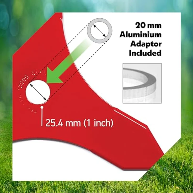 Oregon 295496-0 3-Zahn Dickichtmesser für dichte Vegetation, Buschwerk, Rot, 255 mm x 3,0 mm – Bild 4