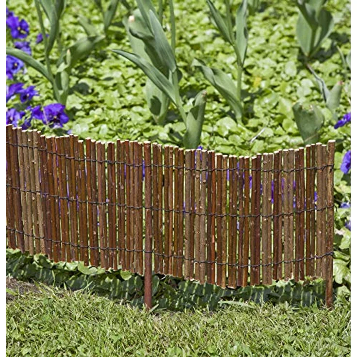 Windhager Beeteinfassung WEIDE Rolle, Beetumrandung Weidezaun Gartenzaun Rasenkante Palisade, Flexible Begrenzung für Blumen- und Gemüsebeete, aus verwebter Weide 35 x 100 cm, 06457 – Bild 3