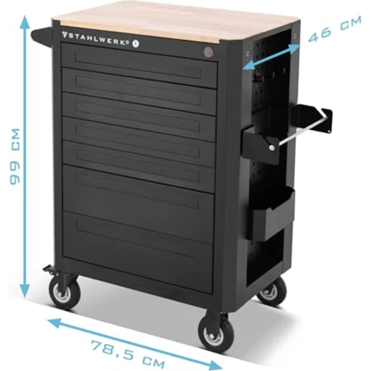 STAHLWERK Werkstattwagen CROW, Werkzeugwagen mit 235 Teilen und CrV Werkzeugen, multifunktional und robust – Bild 2