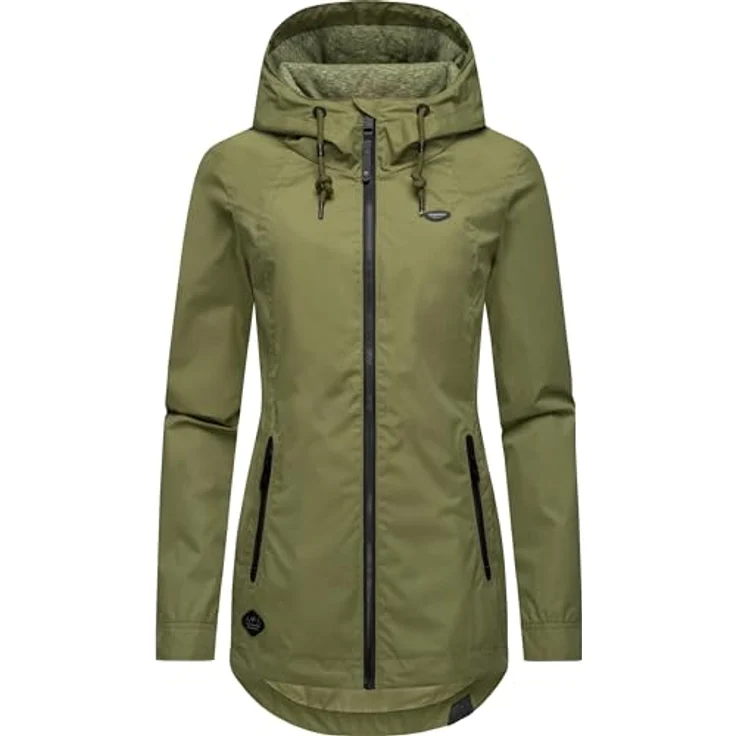Ragwear Zuzka, Damen Übergangsjacke, leicht tailliert, wasserdicht, grün, Größe S – Bild 1
