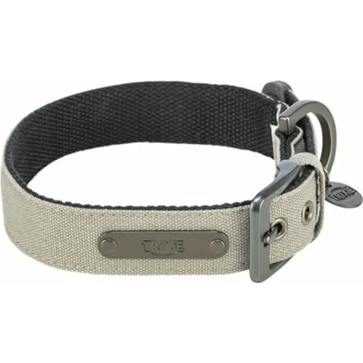 Trixie CityStyle Hundehalsband, Hellgrau, S/M, für Halsumfang 30-37 cm, hochwertige Verarbeitung – Bild 4