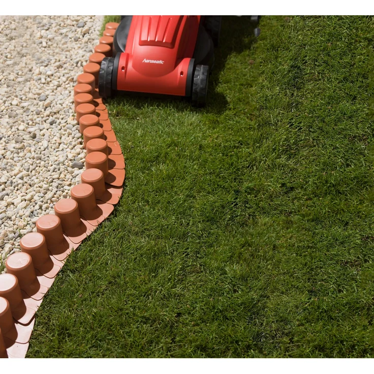 Prosperplast Beetumrandung, 8-teilig, terracotta, LxH: 50,5x6,5 cm mit Fahrspur