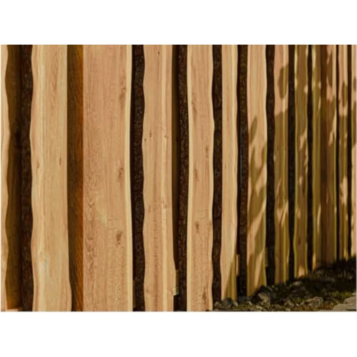 WOODTEX Sichtschutzzaun Lärche 180x180 cm, kesseldruckimprägniert, rustikale Optik, wetterbeständig, einfacher Montage Bausatz – Bild 5