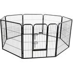 Kerbl 80577 Hunde- und Welpengehege 80x77cm, 8 Elemente, mit Türe, 20.12 kg