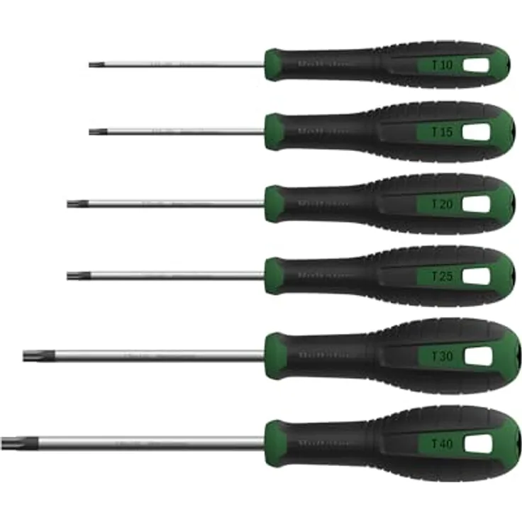 Hultafors Torx®-Schraubendreher-Set, 6-teilig mit ergonomischem, gummiertem Griff und langlebiger Stahlklinge