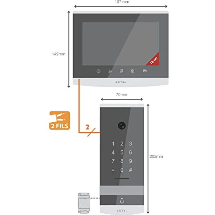 Extel CODE Connect Video-Türsprechanlage WLAN Komplett-Set Schwarz, Glas – Bild 3
