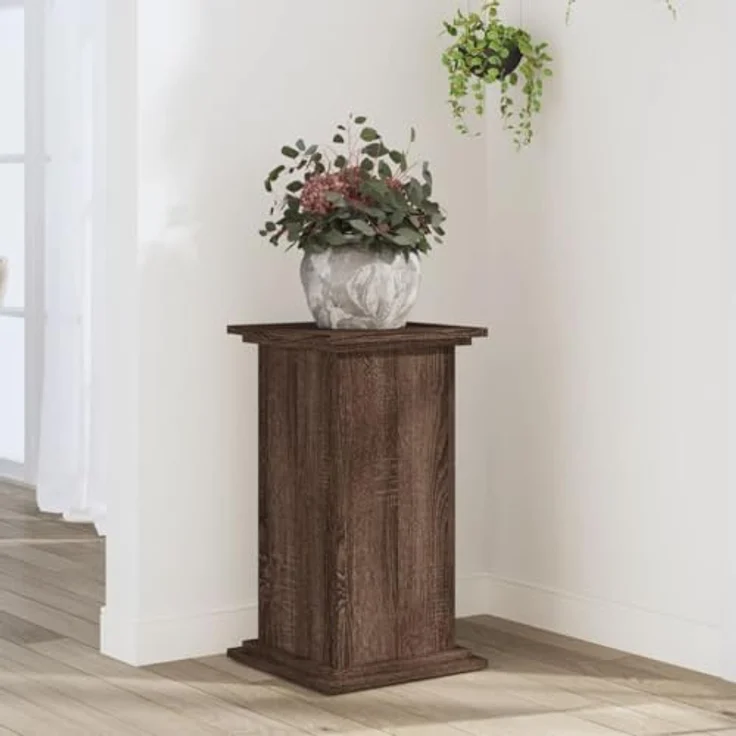 vidaXL Blumenständer Pflanzenständer Braun Eichen-Optik 33x33x60 cm Holzwerkstoff (1 St) – Bild 3