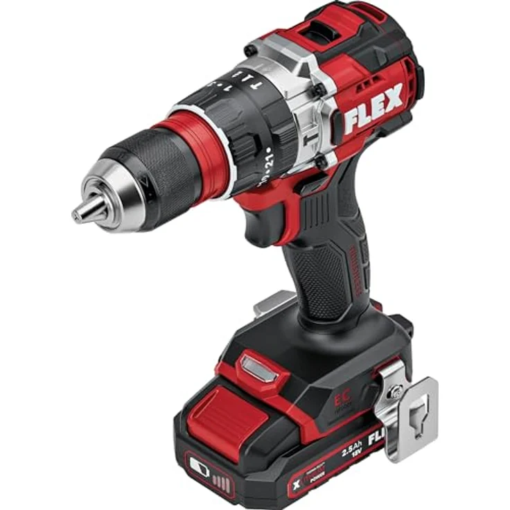 FLEX Kompakter 2-Gang Akku-Schlagbohrschrauber 18 V PD 2G 18-EC MD DC C, mit bürstenlosem Motor, LED-Licht und Anti-Kickback-Funktion – Bild 2