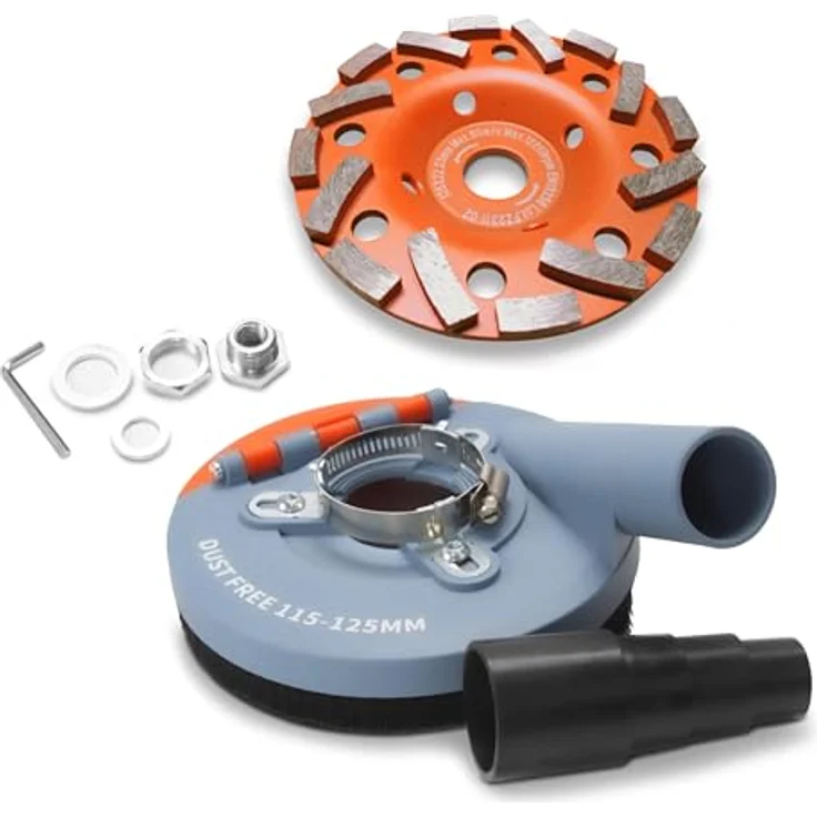 #7 FANZTOOL Absaughaube für Winkelschleifer 125mm + Diamantschleiftopf Premium - Preisvergleich – Bild 2