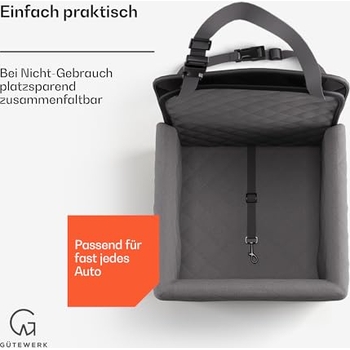 Hundeautositz Für Kleine Hunde Bis 11,3 Kg – Wasserdichter Booster Mit Sicherheitsleine & Memory Foam – Für Bequeme & Sichere Fahrten