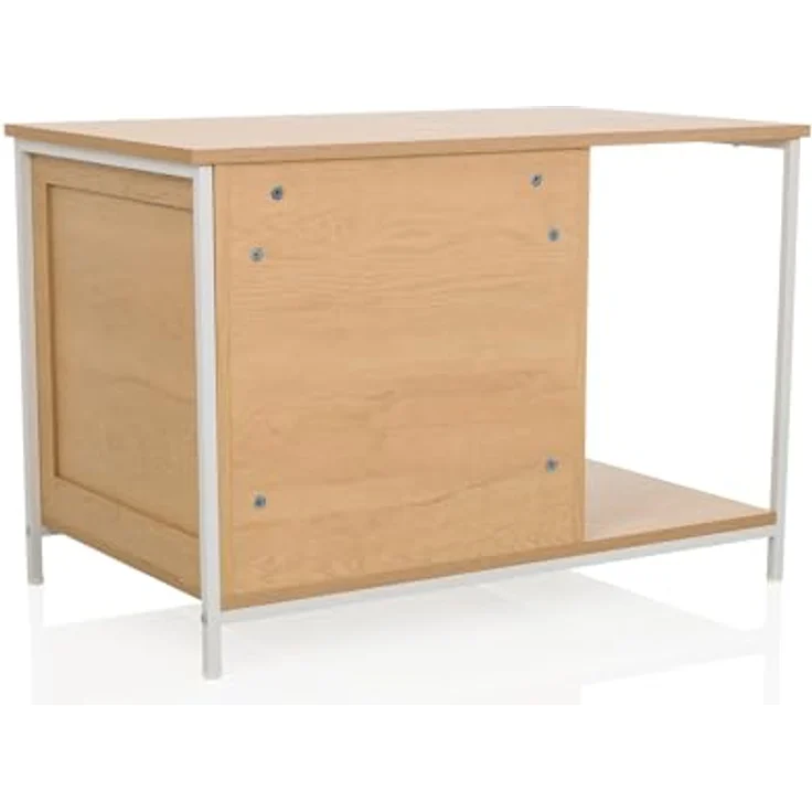 hjh LIVING Kittyhome 1, Offenes Katzenklo im Boho-Stil mit integrierter Kratzfläche und Ablage, MDF-Material – Bild 7
