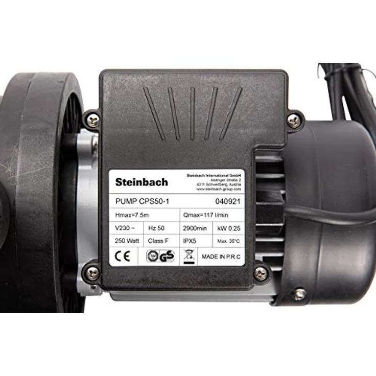 Steinbach SPS 50-1 Filterpumpe, 230 V / 250 Watt, 117 l/min, max. Pumphöhe 7,5 m, 040921 – Bild 6