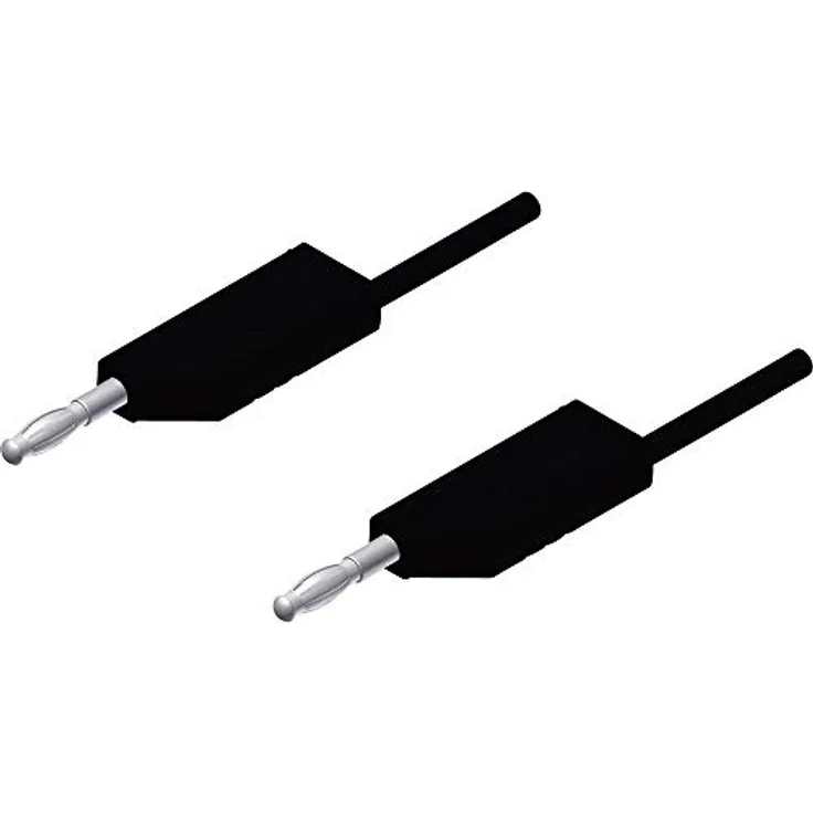 SKS Hirschmann MLN 200/2,5 SW Messleitung [Lamellenstecker 4mm - Lamellenstecker 4 mm] 2.00m Schwarz