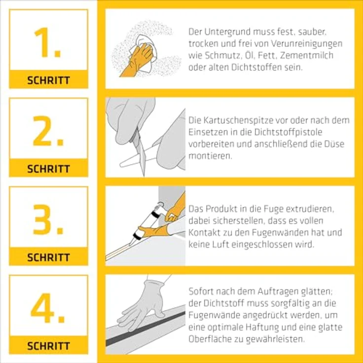 Sika Sikasil C Sanitär Silikon, Betongrau, wasserdicht, schimmelresistent, geruchsarm, 300 ml – Bild 4