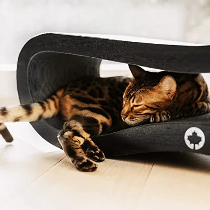 CanadianCat Company | Orbit 2.0 Kratzbrett - Black Edition | Kratzpappe Katzen Lounge in schwarz | ca. 84 x 24 x 23 cm – Bild 2