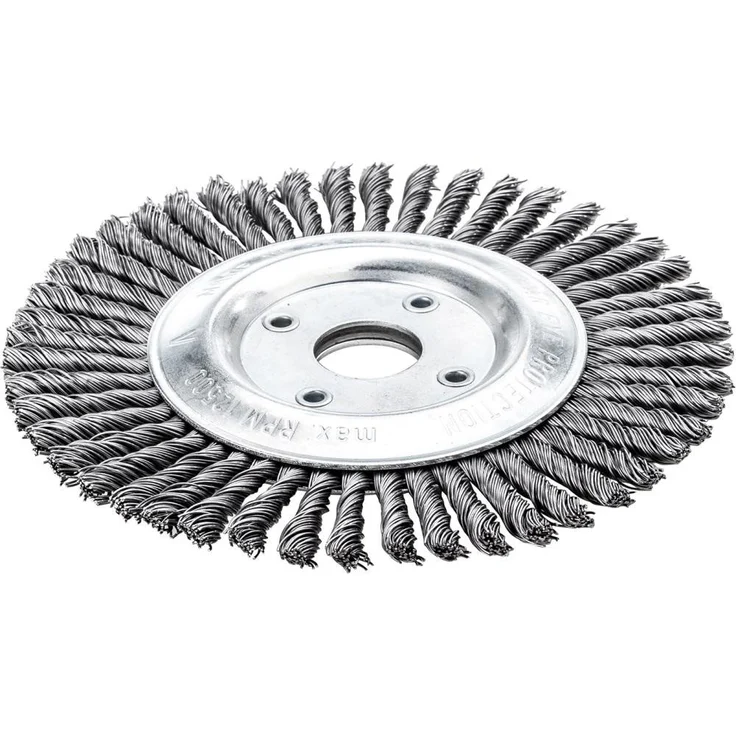 ELC Drahtbürste Pipelinebürste Stahldraht 125x6mm gezopft 0,5mm Lessmann, Rostfreier Stahldraht V2A (1.4310), gewellt
