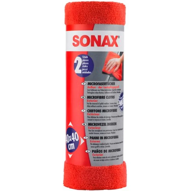 SONAX 04162410 Microfasertücher Außen (2 St.) 2 Stück - Preisvergleich – Bild 1