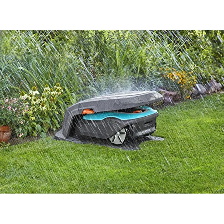 GARDENA Garage für Mähroboter: Garage passend für GARDENA Sileno, Sileno+, smart Sileno, smart Sileno+, dient als Sonnenschutz und Regenschutz für Rasenroboter und Ladestation (4011-20) – Bild 7
