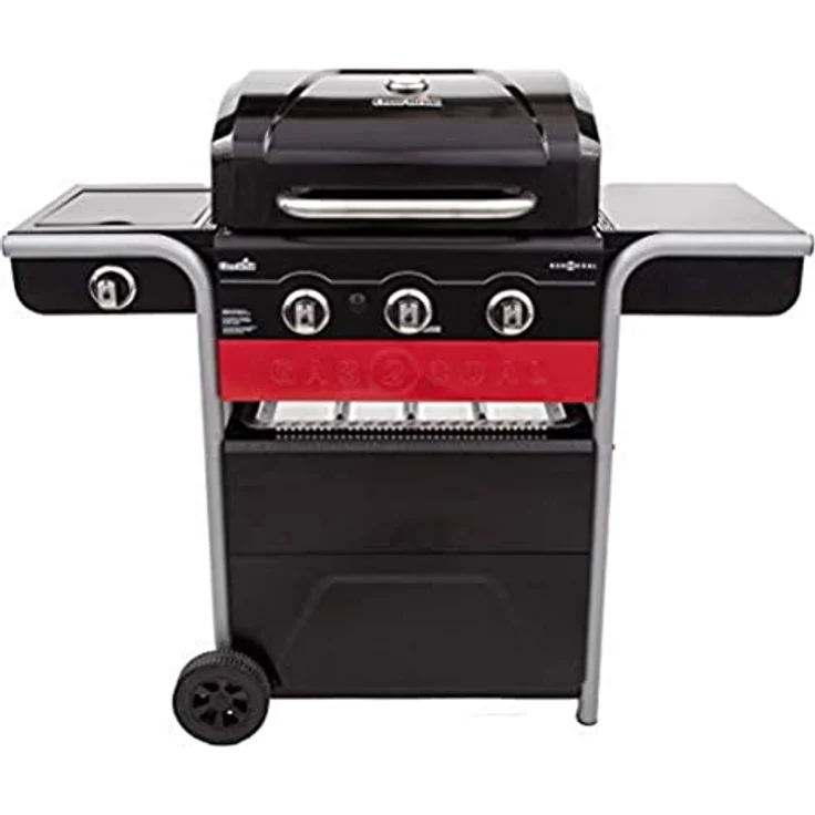Char-Broil 330 Hybrid Gas2Coal Gasgrill, 3 Brenner, direktes Grillen, indirektes Grillen, für 6-8 Personen, Grillfläche 62 x 43 cm – Bild 2