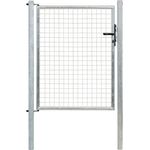 Alberts Wellengitter-Einzeltor mit Zubehör | feuerverzinkt | Breite 100 cm | Höhe 125 cm 
(600211)