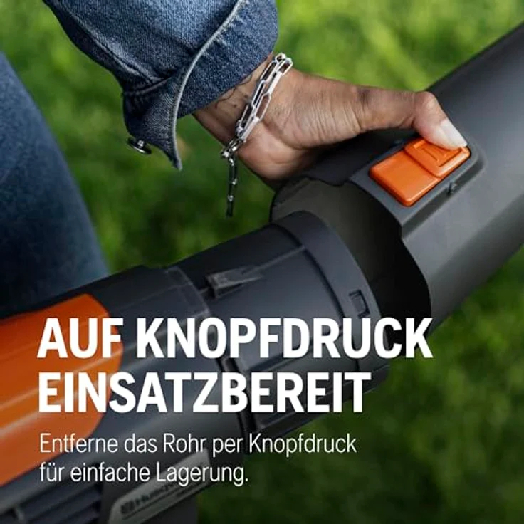 Husqvarna 122iB Akku-Laubbläser Set mit C80 und Akku 40-B140 4 Ah, drei Leistungsmodi, ergonomisches Design für hohen Komfort – Bild 6